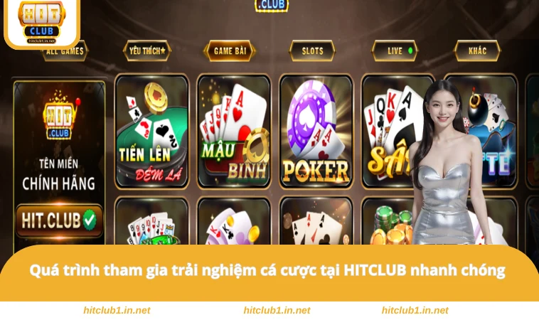 Hitclub 23 Quá trình tham gia trải nghiệm cá cược tại HITCLUB nhanh chóng